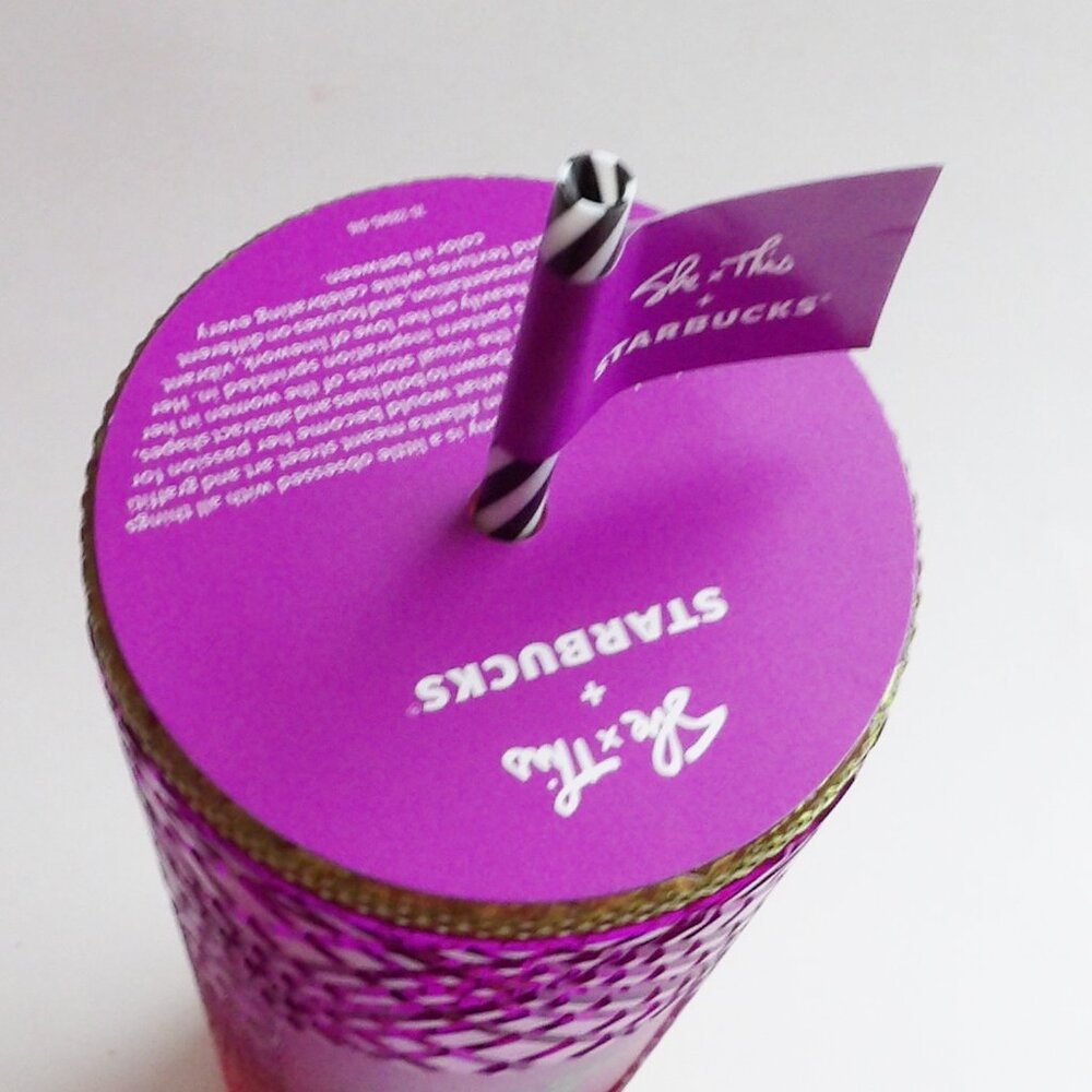 Starbucks SHE x THIS Shae Anthony 2024 Jeweled Ombre Tumbler 24oz. Venti Cup NEW - Picture 4 of 8